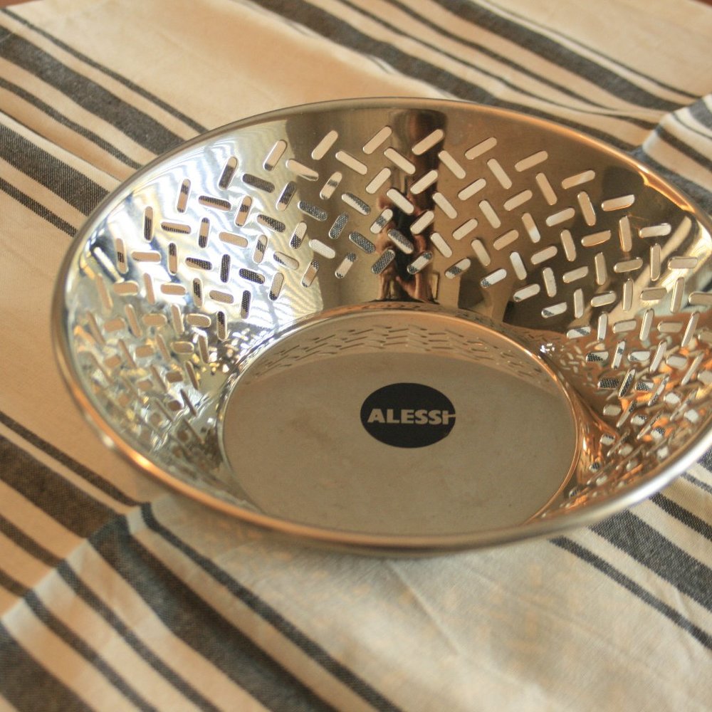 Alessi bread basket metal bowl collectible